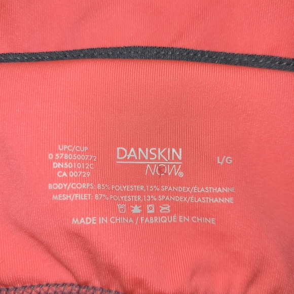 Danskin Pink and Grey Sports Bra L - Picture 4 of 4